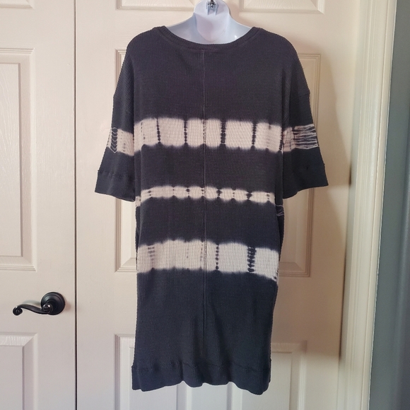 Free People Canyon Wash Tie-Dyed Thermal Tunic Oversized With Pockets Pullover S - Picture 6 of 10